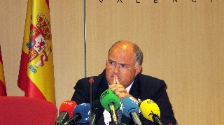 Fernando de Rosa, presidente de la Audiencia de Valencia, durante su intervención